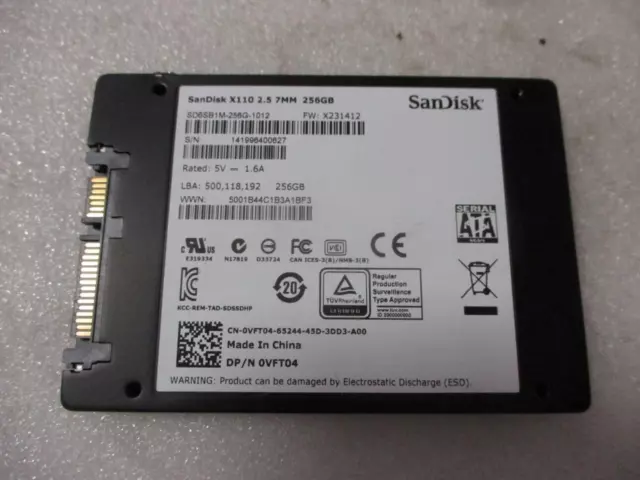 SanDisk SSD X110 SD6SB1M-256G-1012 256GB 6Gb/s SATA III 2.5" SSD (C683)