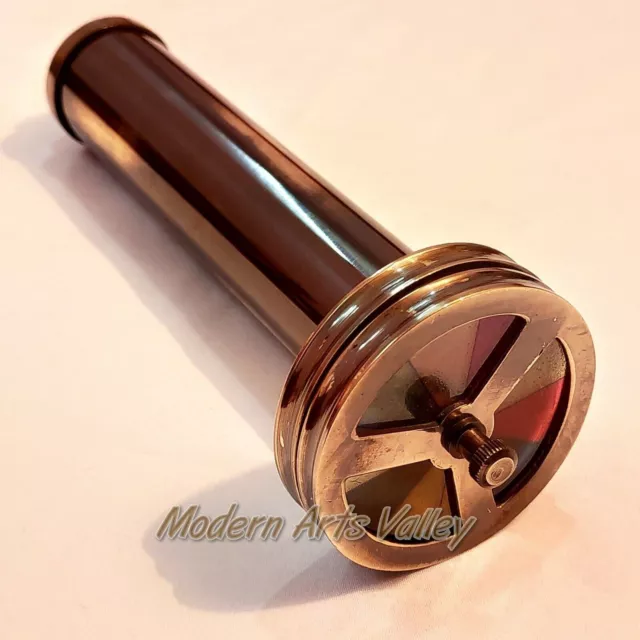 Antique Black Finish Style Brass kaleidoscope Vintage Collectible Gift Item