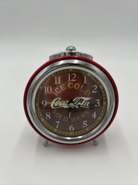 Vintage, Coca-Cola Clock "Ice Cold Sold Here"  6" X5" TESTED