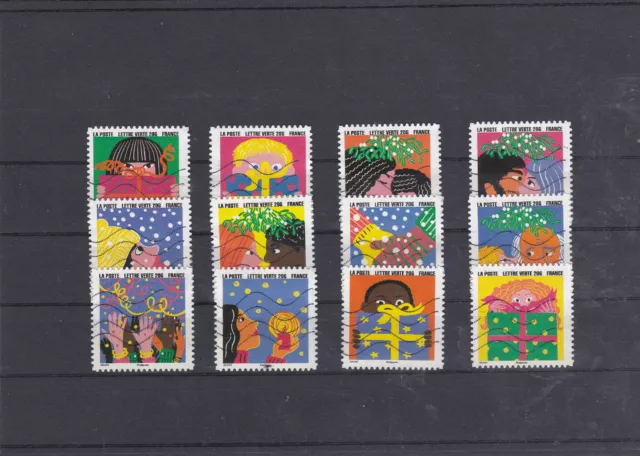 France 2015 Bonne Annee Serie Complete De 12 Timbres Obliteres