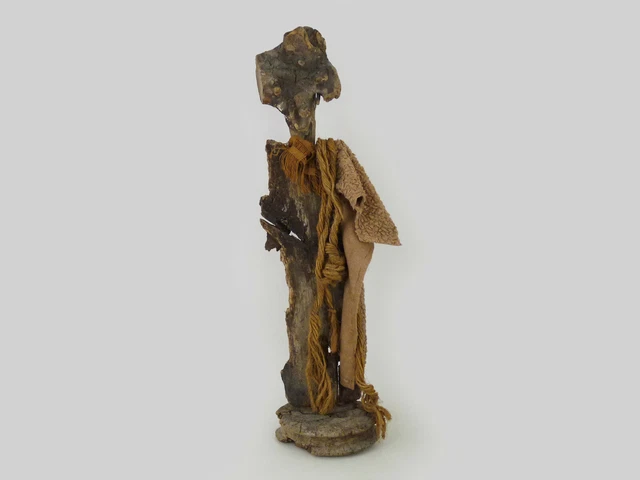 Sculpture Art Brut d'Hélène Martin ( 1912-2012 ) représentant un berger