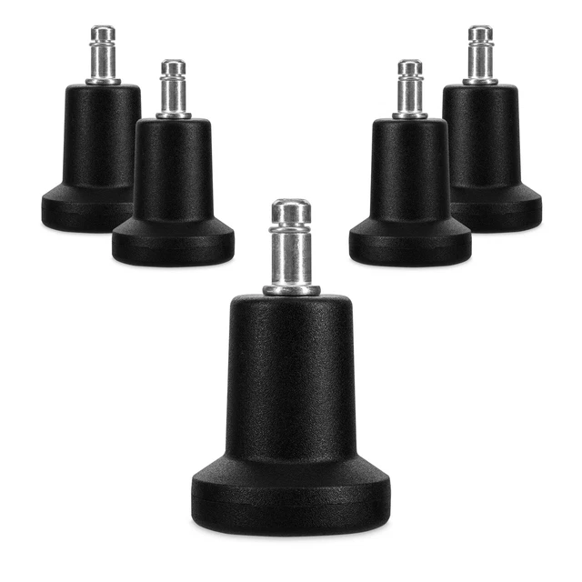 5x cloche pour chaise de bureau - Patin de rechange 10 / 22 mm pour sol dur