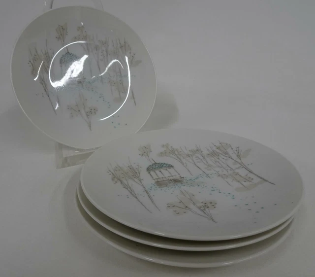 Lot 4 Rosenthal Rendezvous Raymond Loewy 6" Bread Butter Plates German Porcelain