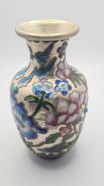 China Cloisonne Vase  Deko Handarbeit bunte Ornamente AA-30-1 7,5*12,5cm
