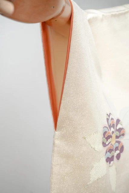 Dear Vanilla Japanese Silk Kimono Women's Robe Gown Authentic Japan Vintage Mint 6