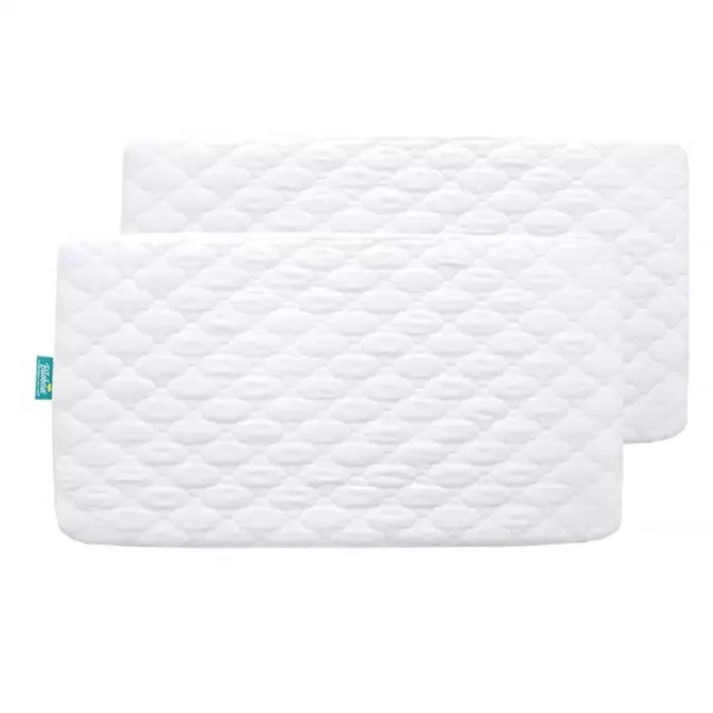 Waterproof Crib Mattress Protector 2 Pack Fitted Baby Crib Sheets Toddler Bed...