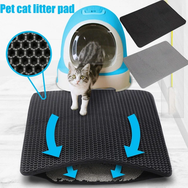 Alfombra de arena para gatos de doble capa alfombra trampero impermeable cubierta piso B2 W1Y4