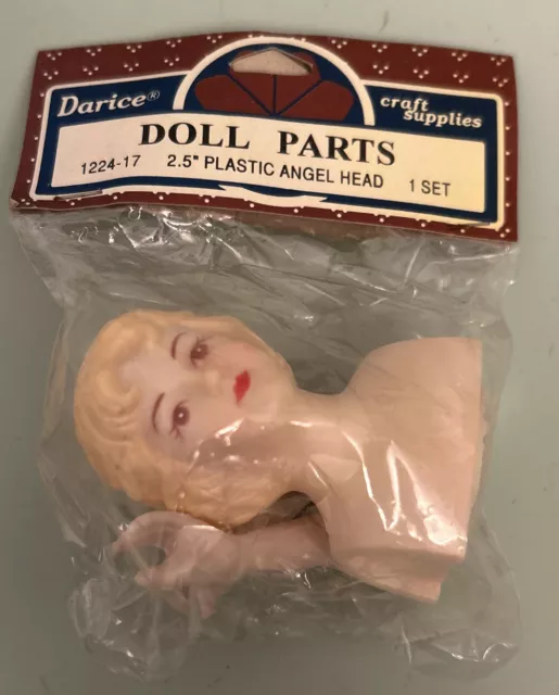 Darice Doll Parts ~2.5” Plastic Angel Head w/ Hands ~