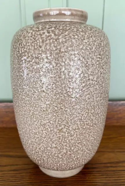 Hyalyn Carolina Art Pottery Floral Brown Vintage Mid Century Modern Tall Vase