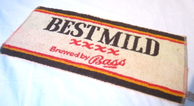 Vintage Bass Best Mild Bar Towel Mat Runner Man Cave