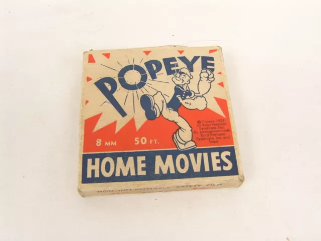 1930's 8 MM Cartoon Film By Cinelab Inc "Popeye" -Road Busters 3" Reel