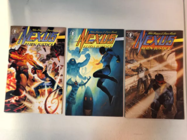 Nexus Alien Justice (1992) #1 2 3 (VF/NM) Complete Set Steve Rude art Dark Horse