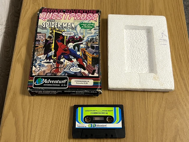 Jeu Commodore 64 Marvel Adventure Spider Man 1984 - Cassette En état Correct