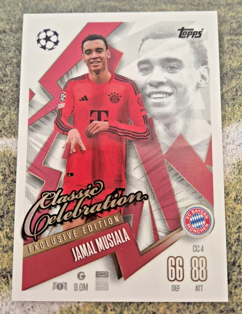 Carte Erreur D'impression Jamal Musiala Topps Boîte Dorée 24/25 - Near Mint - Football