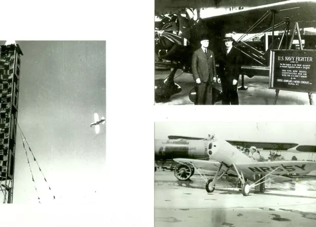 Set Of 3 - Lot #23  B&W 4X6 Photographs - Racing Airplanes & Aviation