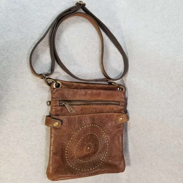 PATRICIA NASH Crossbody Tooled Embossed Studded Italian Leather Shoulder Bag PATRICIA NASH Crossbody Tooled Embossed Studded Italian Leather Shoulder Bag