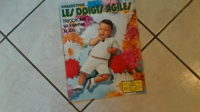 1976 vintage magazine-TRICOTONS sa LAYETTE-NUMERO 103-collection doigts agiles!