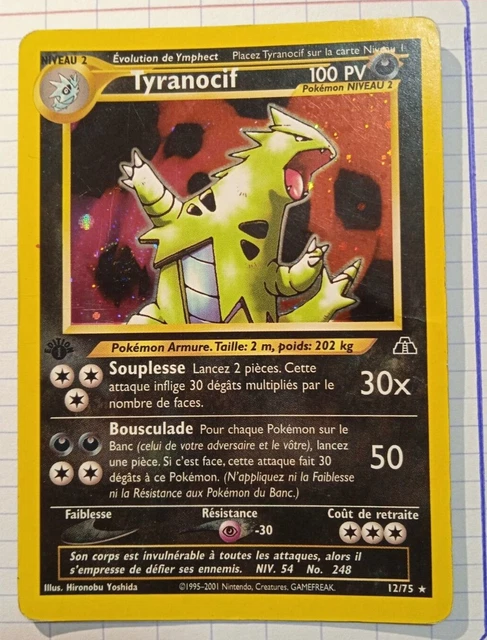 Carte Pokémon Tyranocif 12/75 Holo - Néo Discovery Wizards Edition 1 FR 