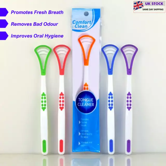 Soft Tongue scraper cleaner brush handle floss tounge cure bacteria fresh breath