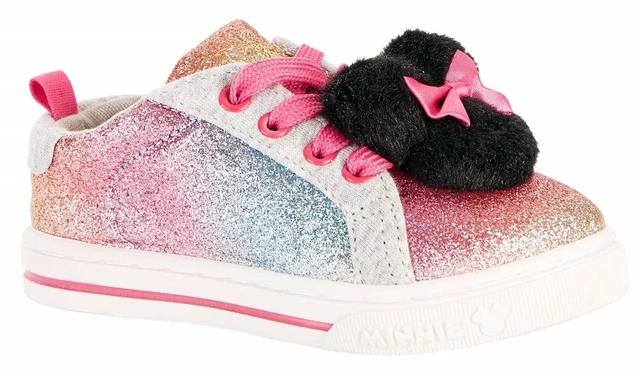 Minnie Mouse Sparkle Tela Scarpe da Ginnastica Nwt per Bambini Taglie 7, 9 O 10