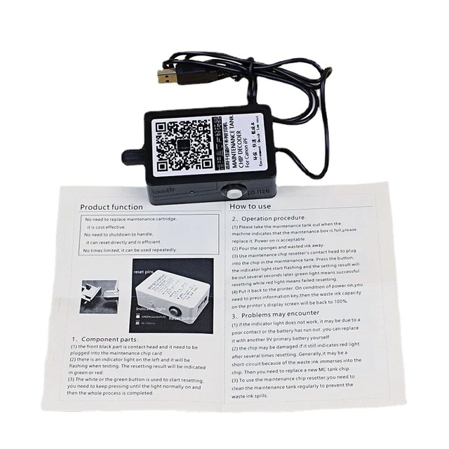 Maintenance Tank Chip Resetter For Canon MC-05 MC-07 MC-08 MC-09 MC-10 MC-16