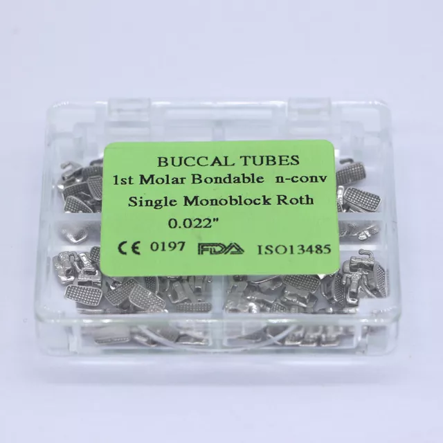 50 sets dental orthodontic Monoblock n-conv single buccal tube roth 0.022" 4/set