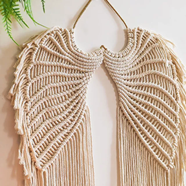 Handmade Macrame Wall Hanging Tapestry Cotton Woven Boho Vintage Style Ornament