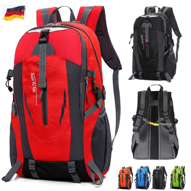 40L Rucksack Reiserucksack USB Camping Wandernrucksack Freizeit Schulrucksack DE