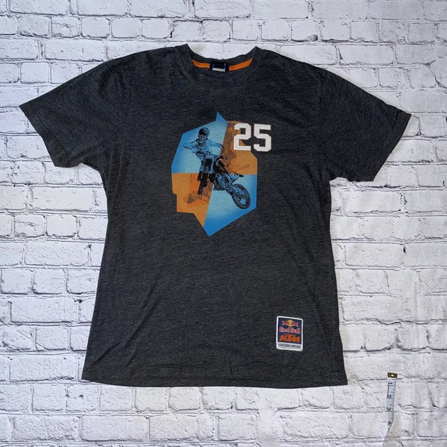Redbull KTM Factory Racing Marvin Musquin Motocross T Shirt Sz M Dirt Bikes Gray