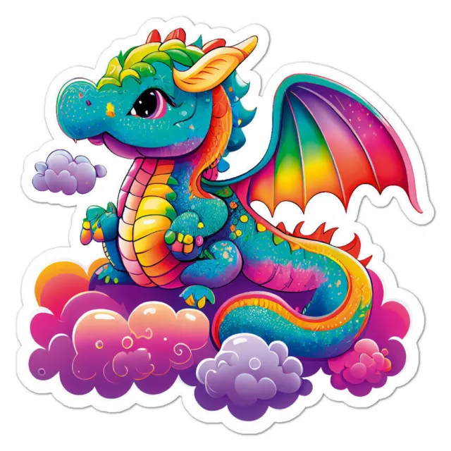 Rainbow Cloud Dragon Sticker