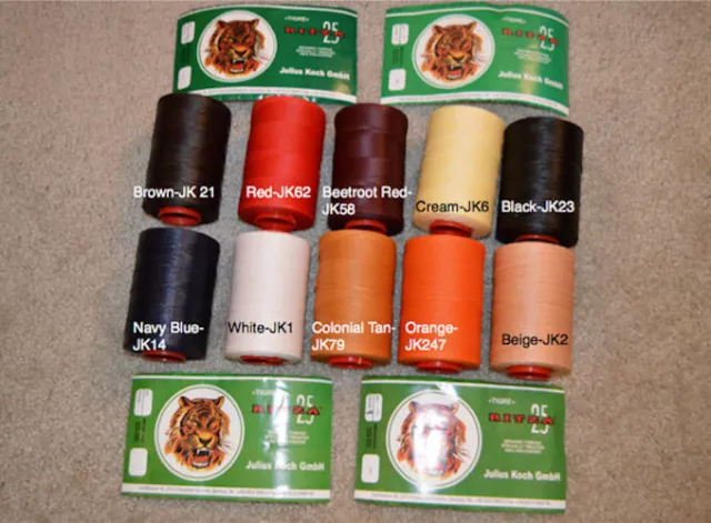 US SELLER RITZA Tiger 1.0mm & 0.8mm Leather Hand Sewing Thread