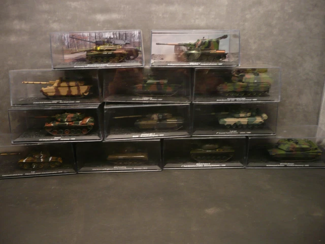 lot de 12 chars de combat modernes 1/72 ème Altaya