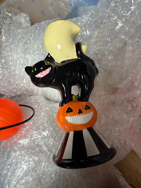Halloween Shadow Candle Holder - Metal Pumpkin Cat Silhouette Tealight Holder For Spooky Decor