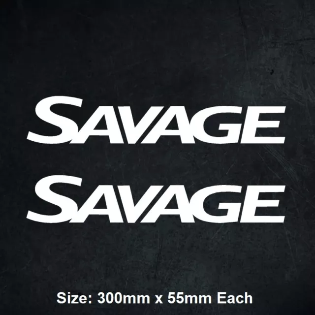 SAVAGE BOAT STICKER Decal 300mm Long - Trailer Fishing Dinghy