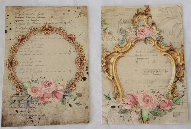 Victorian Trading 30 Asst Rose Frame Planner Party Note Card Papers 42D