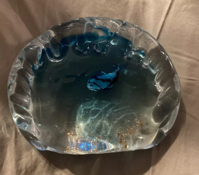 Vintage Murano Italian Art Glass 5" FISH Aquarium Paperweight Sculpture