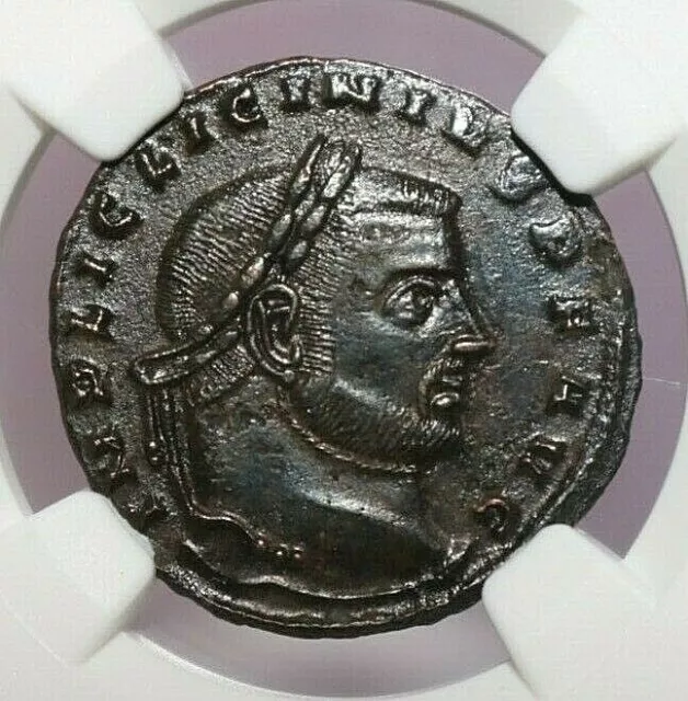 LICINIUS I NGC ROMAN COIN Ch XF, AD 308-324. ( BI Reduced Nummus ) Siscia. A766