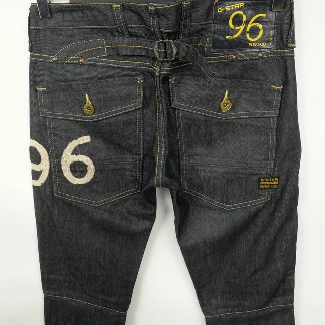 G-STAR 96 ELWOOD Heritage Narrow Light Blue Grey Denim Women Jeans 