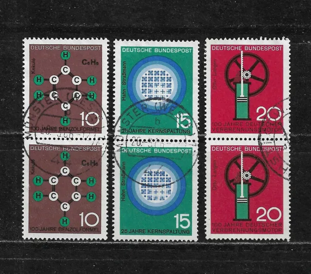 Dublettensatz BRD / Bund 1964 Michel-Nr. 440, 441, 442 gestempelte Briefmarken