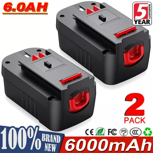 Powerextra 6.0Ah 18 Volt HPB18-OPE Lithium Replacement Battery for  Black&Decker A1718 A18NH HPB18 HPB18-OPE (1 Pack)