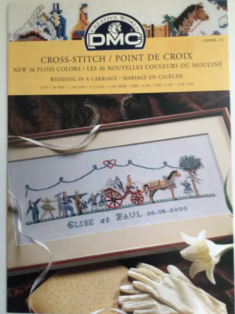 DMC "Wedding in a Carriage" cross stitch chart