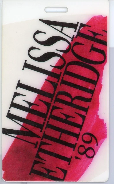 Melissa Etheridge Vintage 1989 Tour Backstage Concert Pass Melissa Etheridge Vintage 1989 Tour Backstage Concert Pass