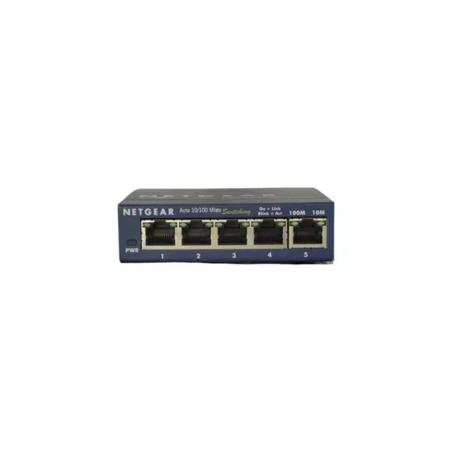 Conmutador Ethernet rápido Netgear ProSafe FS105 v2 5 puertos 10/100