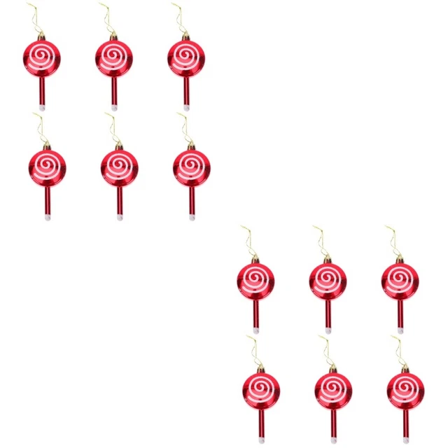12 stücke Weihnachten Candy Form Anhänger Weihnachtsbaum Hängende Verzierung
