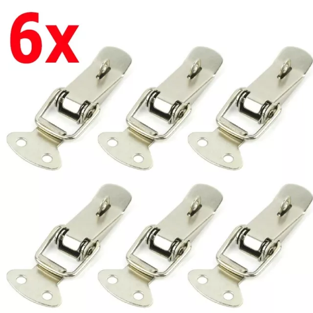 Pack Of 6 NEW Spring Loaded Buckle Latch Toggle Hasp Lock Wooden Case Toolboxes