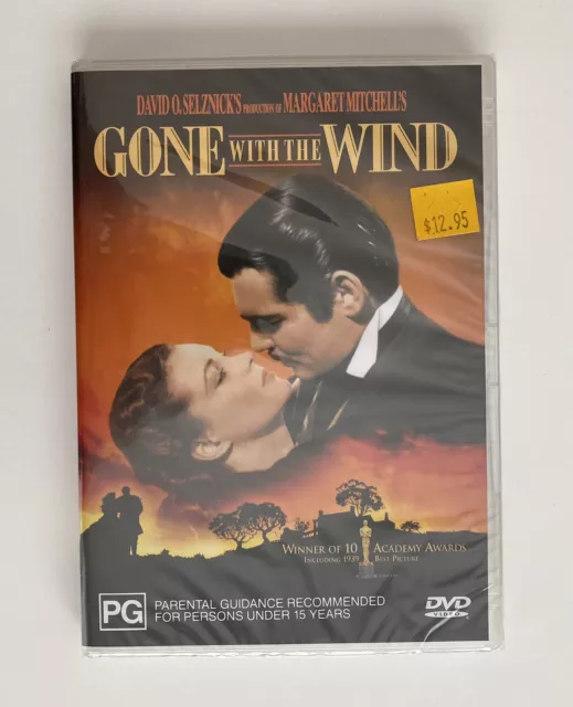 Gone With The Wind (DVD) Region 4 Fleming Gable Leigh 1939 Brand New & Sealed