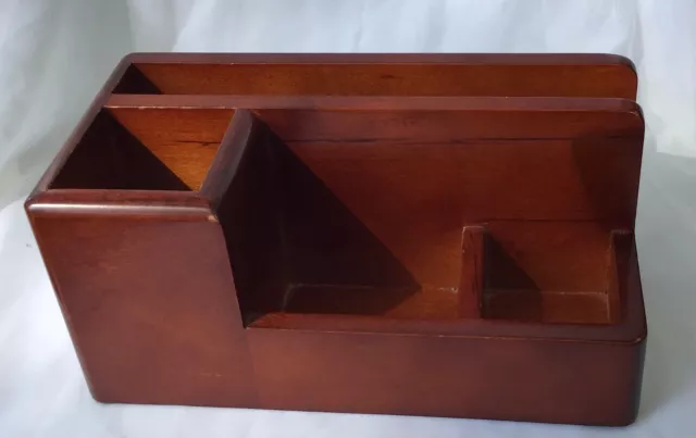 4 section Eldon Desk Organizer Cherry Wood