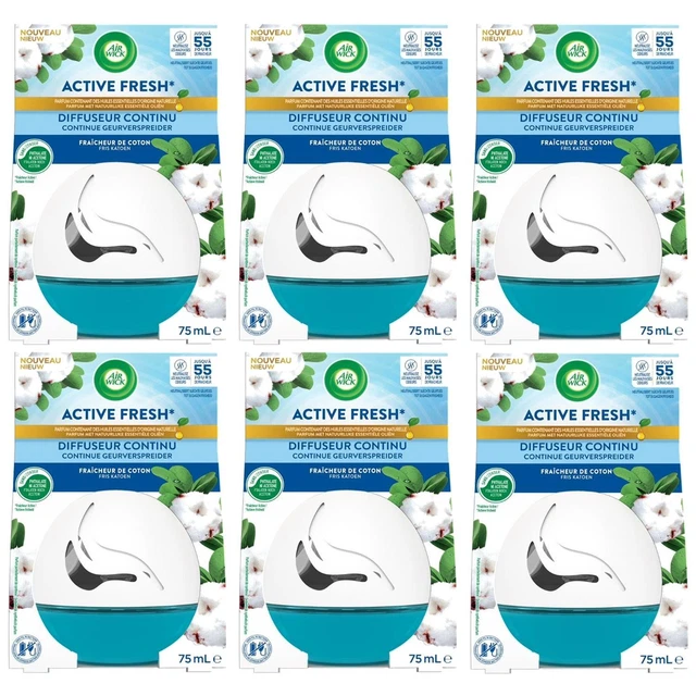 [3665468302584-6] AIR WICK Lot de 6 Diffuseurs Continu Active Fresh ...