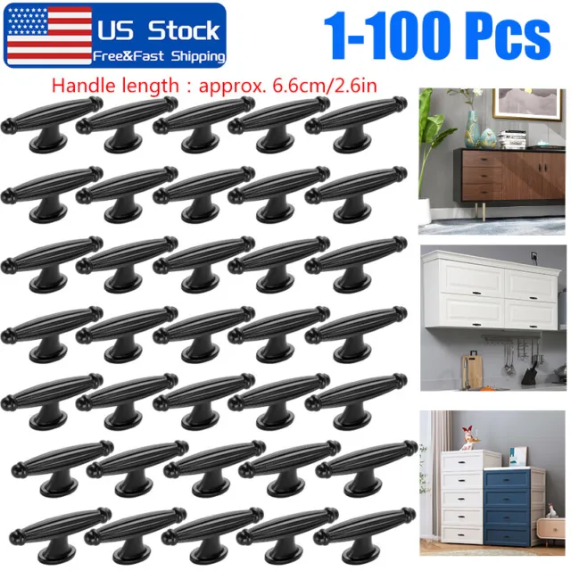 Matte Black Kitchen Cabinet Handles Kitchen Cupboard Drawer Pulls Hardware LOT