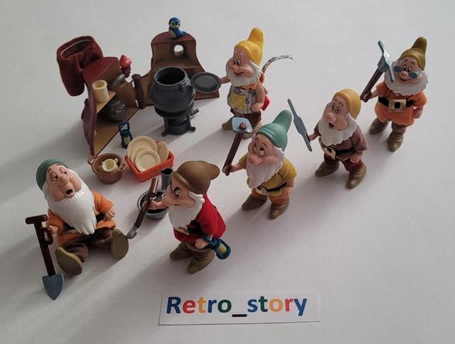 Lot De 7 Nains Vintage Simba - Figurines En Plastique Habillées, 11 Cm